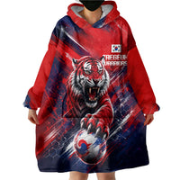 Personalized Taegeuk Warriors Korean Tiger Football Wearable Blanket Hoodie South Korean Tiger Soccer Ball Flag