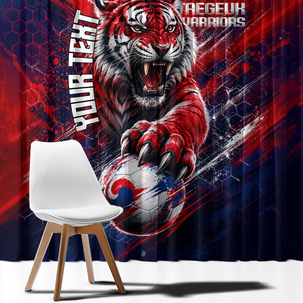 Personalized Taegeuk Warriors Korean Tiger Football Window Curtain South Korean Tiger Soccer Ball Flag