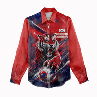 Personalized Taegeuk Warriors Korean Tiger Football Women Casual Shirt South Korean Tiger Soccer Ball Flag