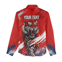 Personalized Taegeuk Warriors Korean Tiger Football Women Casual Shirt South Korean Tiger Soccer Ball Flag