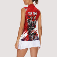 Personalized Taegeuk Warriors Korean Tiger Football Women Sleeveless Polo Shirt South Korean Tiger Soccer Ball Flag