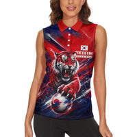 Personalized Taegeuk Warriors Korean Tiger Football Women Sleeveless Polo Shirt South Korean Tiger Soccer Ball Flag