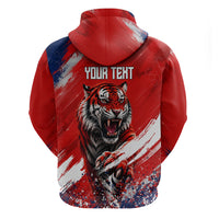 Personalized Taegeuk Warriors Korean Tiger Football Zip Hoodie South Korean Tiger Soccer Ball Flag