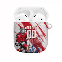 Personalized South Korea White Tiger Soccer AirPods Case Fierce Football Mascot Korean Flag