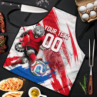 Personalized South Korea White Tiger Soccer Apron Fierce Football Mascot Korean Flag