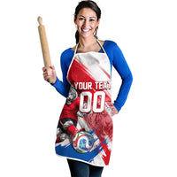 Personalized South Korea White Tiger Soccer Apron Fierce Football Mascot Korean Flag