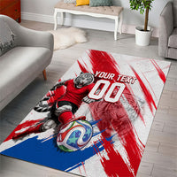 Personalized South Korea White Tiger Soccer Area Rug Fierce Football Mascot Korean Flag