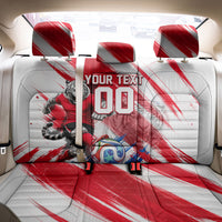 Personalized South Korea White Tiger Soccer Back Car Seat Cover Fierce Football Mascot Korean Flag