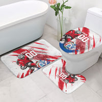 Personalized South Korea White Tiger Soccer Bathroom Set Fierce Football Mascot Korean Flag