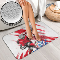 Personalized South Korea White Tiger Soccer Bathroom Set Fierce Football Mascot Korean Flag