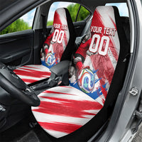 Personalized South Korea White Tiger Soccer Car Seat Cover Fierce Football Mascot Korean Flag