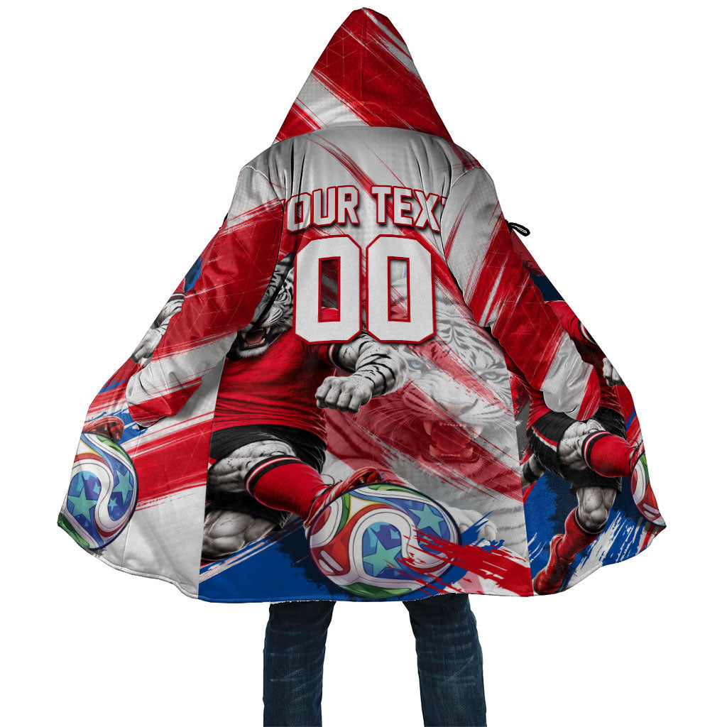 Personalized South Korea White Tiger Soccer Cloak Fierce Football Mascot Korean Flag