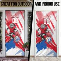 Personalized South Korea White Tiger Soccer Door Cover Fierce Football Mascot Korean Flag