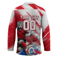 Personalized South Korea White Tiger Soccer Hockey Jersey Fierce Football Mascot Korean Flag