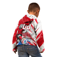 Personalized South Korea White Tiger Soccer Kid Hoodie Fierce Football Mascot Korean Flag