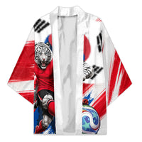 Personalized South Korea White Tiger Soccer Kimono Fierce Football Mascot Korean Flag