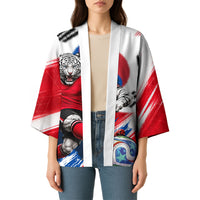 Personalized South Korea White Tiger Soccer Kimono Fierce Football Mascot Korean Flag