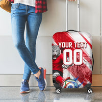 Personalized South Korea White Tiger Soccer Luggage Cover Fierce Football Mascot Korean Flag