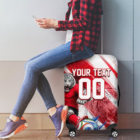 Personalized South Korea White Tiger Soccer Luggage Cover Fierce Football Mascot Korean Flag
