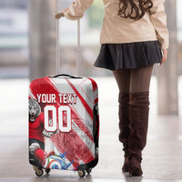 Personalized South Korea White Tiger Soccer Luggage Cover Fierce Football Mascot Korean Flag