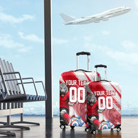 Personalized South Korea White Tiger Soccer Luggage Cover Fierce Football Mascot Korean Flag