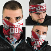 Personalized South Korea White Tiger Soccer Neck Gaiter Fierce Football Mascot Korean Flag