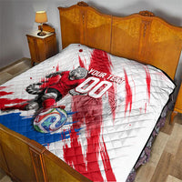 Personalized South Korea White Tiger Soccer Quilt Fierce Football Mascot Korean Flag