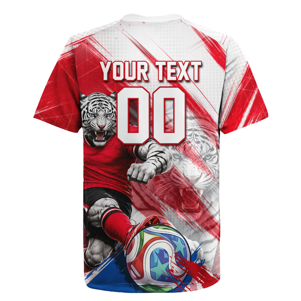 Personalized South Korea White Tiger Soccer Rugby Jersey Fierce Football Mascot Korean Flag