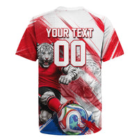 Personalized South Korea White Tiger Soccer Rugby Jersey Fierce Football Mascot Korean Flag