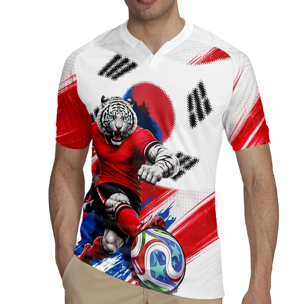Personalized South Korea White Tiger Soccer Rugby Jersey Fierce Football Mascot Korean Flag