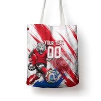 Personalized South Korea White Tiger Soccer Tote Bag Fierce Football Mascot Korean Flag