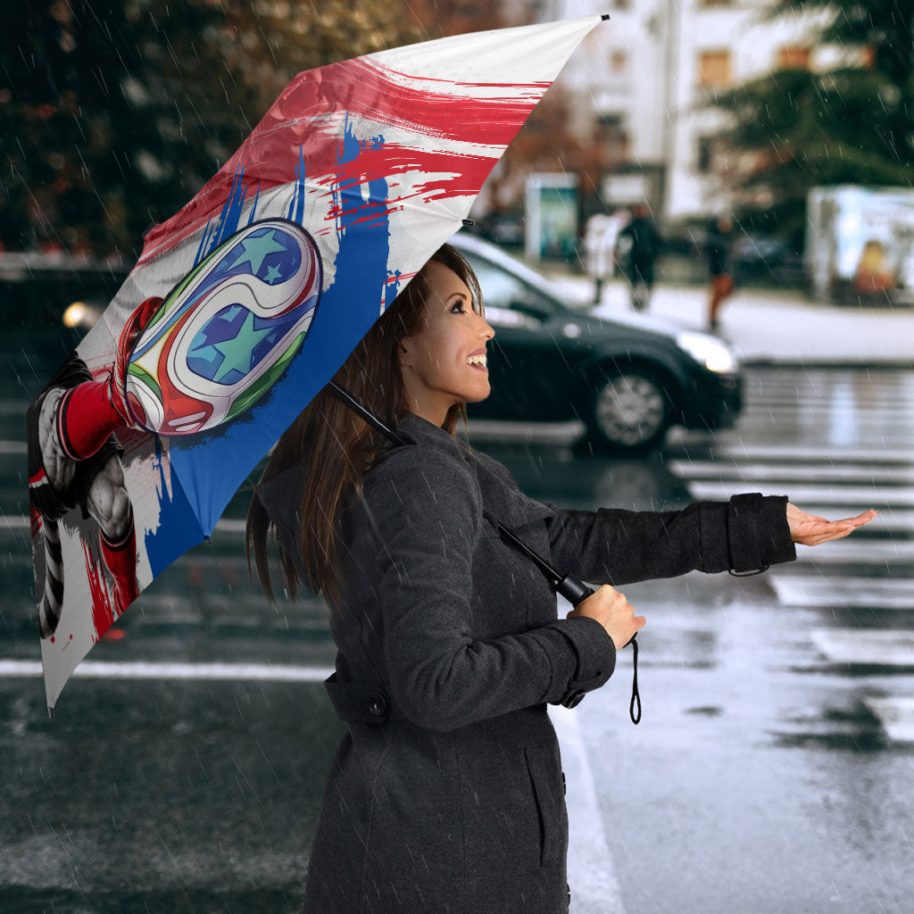 Personalized South Korea White Tiger Soccer Umbrella Fierce Football Mascot Korean Flag