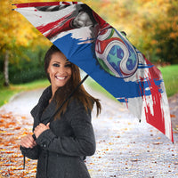 Personalized South Korea White Tiger Soccer Umbrella Fierce Football Mascot Korean Flag
