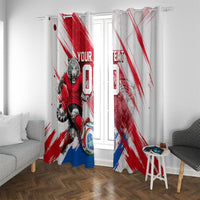 Personalized South Korea White Tiger Soccer Window Curtain Fierce Football Mascot Korean Flag