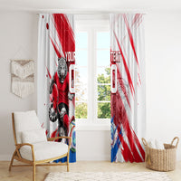 Personalized South Korea White Tiger Soccer Window Curtain Fierce Football Mascot Korean Flag