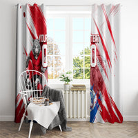 Personalized South Korea White Tiger Soccer Window Curtain Fierce Football Mascot Korean Flag
