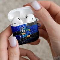 7th Birthday Boys AirPods Case I was 6 Now Im 7 Gaming And Tech Theme