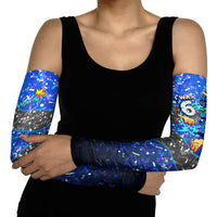 7th Birthday Boys Arm Sleeves I was 6 Now Im 7 Gaming And Tech Theme