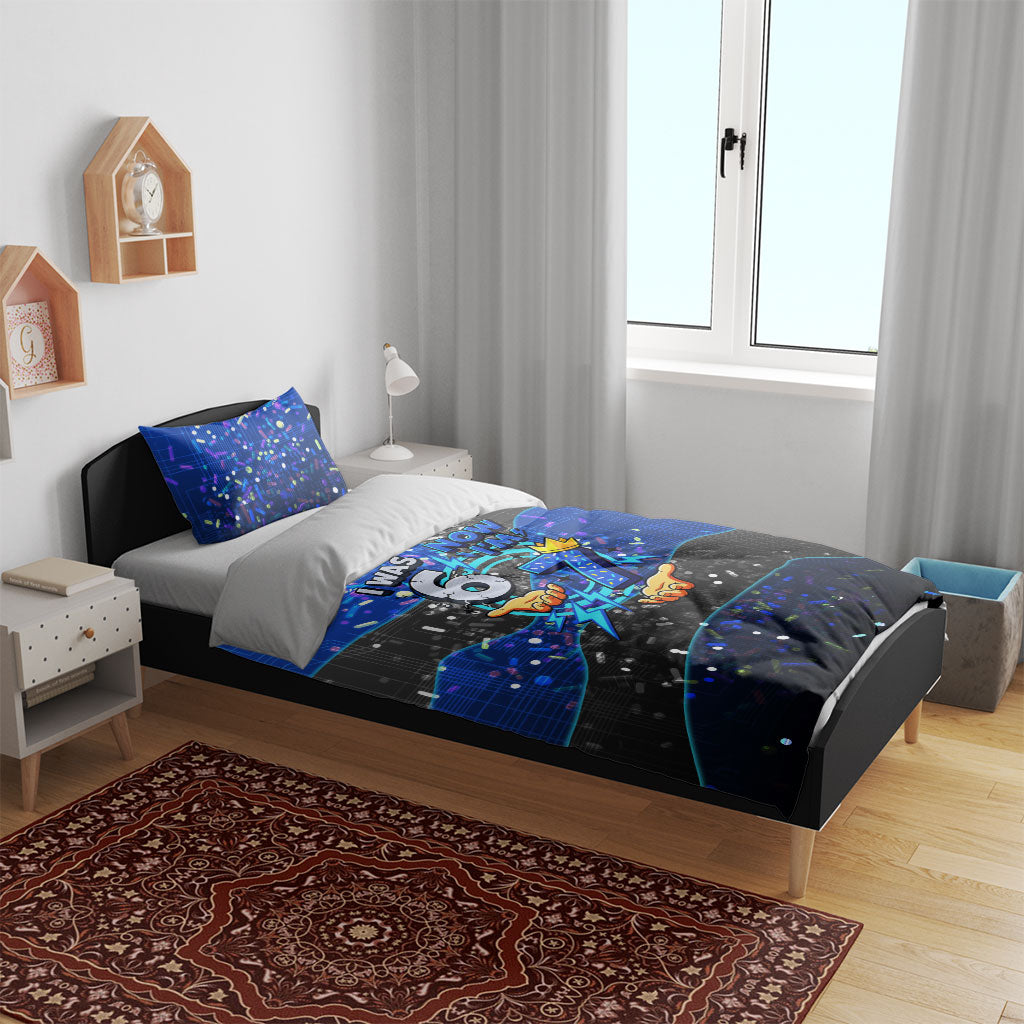 7th Birthday Boys Bedding Set I was 6 Now Im 7 Gaming And Tech Theme
