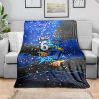 7th Birthday Boys Blanket I was 6 Now Im 7 Gaming And Tech Theme