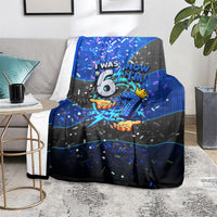7th Birthday Boys Blanket I was 6 Now Im 7 Gaming And Tech Theme
