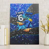 7th Birthday Boys Canvas Wall Art I was 6 Now Im 7 Gaming And Tech Theme