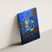 7th Birthday Boys Canvas Wall Art I was 6 Now Im 7 Gaming And Tech Theme