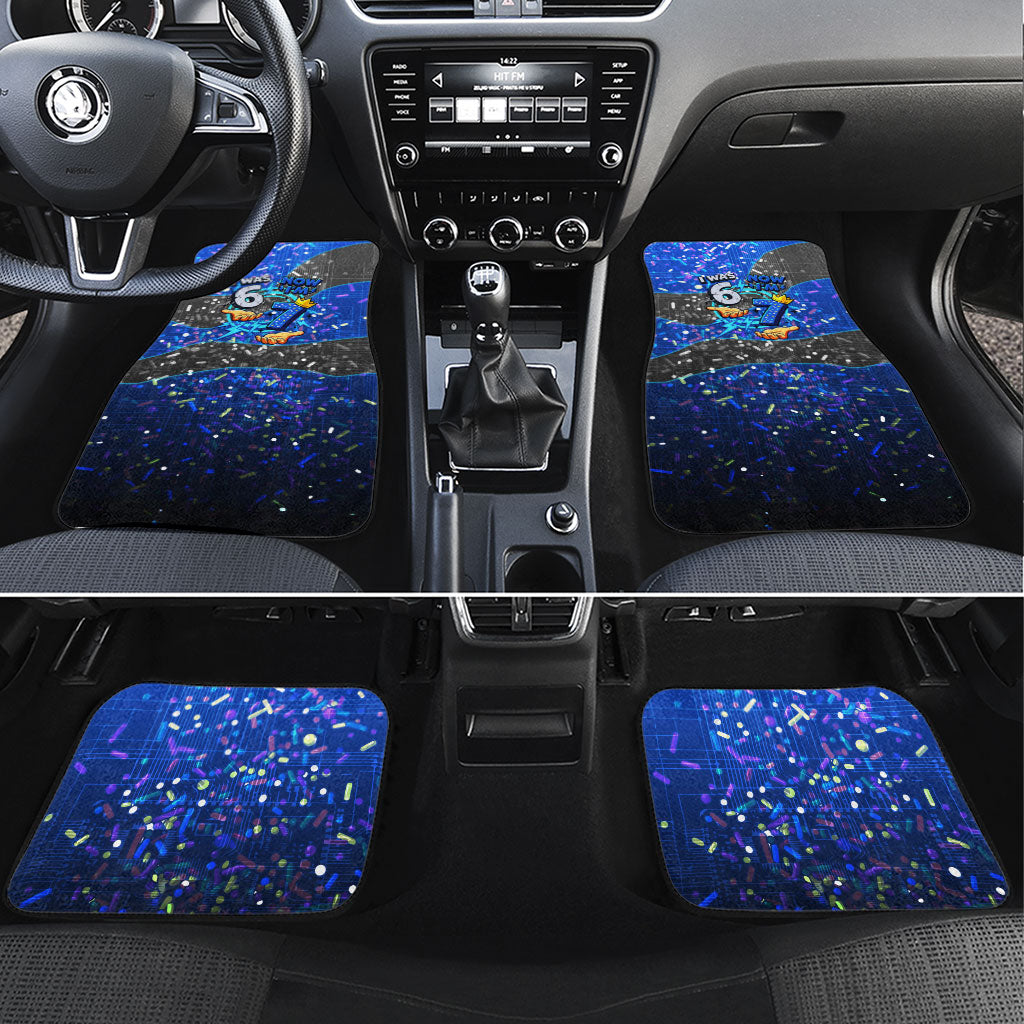 7th Birthday Boys Car Mats I was 6 Now Im 7 Gaming And Tech Theme