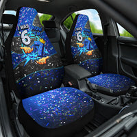 7th Birthday Boys Car Seat Cover I was 6 Now Im 7 Gaming And Tech Theme