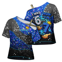 7th Birthday Boys Cross Shoulder Shirt I was 6 Now Im 7 Gaming And Tech Theme