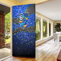 7th Birthday Boys Door Cover I was 6 Now Im 7 Gaming And Tech Theme
