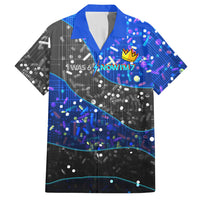 7th Birthday Boys Hawaiian Shirt I was 6 Now Im 7 Gaming And Tech Theme