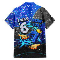 7th Birthday Boys Hawaiian Shirt I was 6 Now Im 7 Gaming And Tech Theme