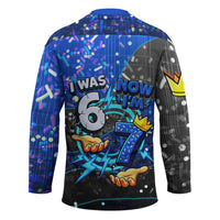 7th Birthday Boys Hockey Jersey I was 6 Now Im 7 Gaming And Tech Theme